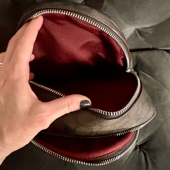 Coach Mini Court Backpack in Signature leopard 🐆 Pristine condition! - Picture 8 of 9